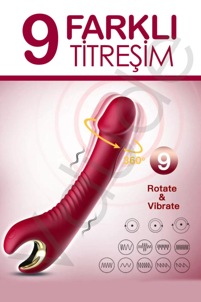 Vdude Şarjlı G Noktası Oyuncak 360° Döner Başlık, Titreşim + Rotasyon, Sessiz ve Ergonomik Tasarım - Görsel 2