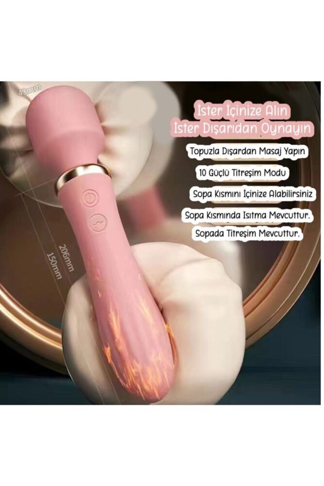Do it Love Dual Fonksiyon - Tutma Yeri ve Topuz Dildo ve Vibratör - Isıtma ve Güçlü Titreşim