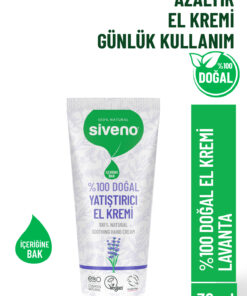 Siveno 0 Doğal El ve Vücut Kremi Lavanta Cilt Yatıştırıcı Onarıcı Yoğun Nemlendirici Vegan 30 ml