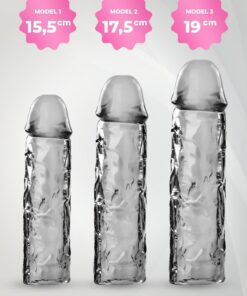 Alternative view of Lolita Shop Şeffaf Uzatmalı Dolgulu 3'lü Esnek Yüksek Kaliteli Silikon Dokuda Prezervatif Penis Kılıfı Seti
