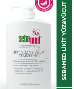 Sebamed Yüz ve Vücut Temizleme Jeli 1000 ml Hassas Ciltler İçin Pentavitin Nemlendirici Likit pH 5.5