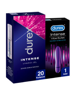 Durex Intense Vibe Bullet Titreşimli Pilli Vibratör + Intense Uyarıcı Jel 10 ml, Avantaj Paketi