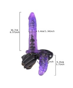 Lolita Shop Yumuşak Dokuda Ultra Çift Taraflı Çift Titreşimli Anal Vajinal Belden Bağlamalı Dildo Vibratör - Görsel 3