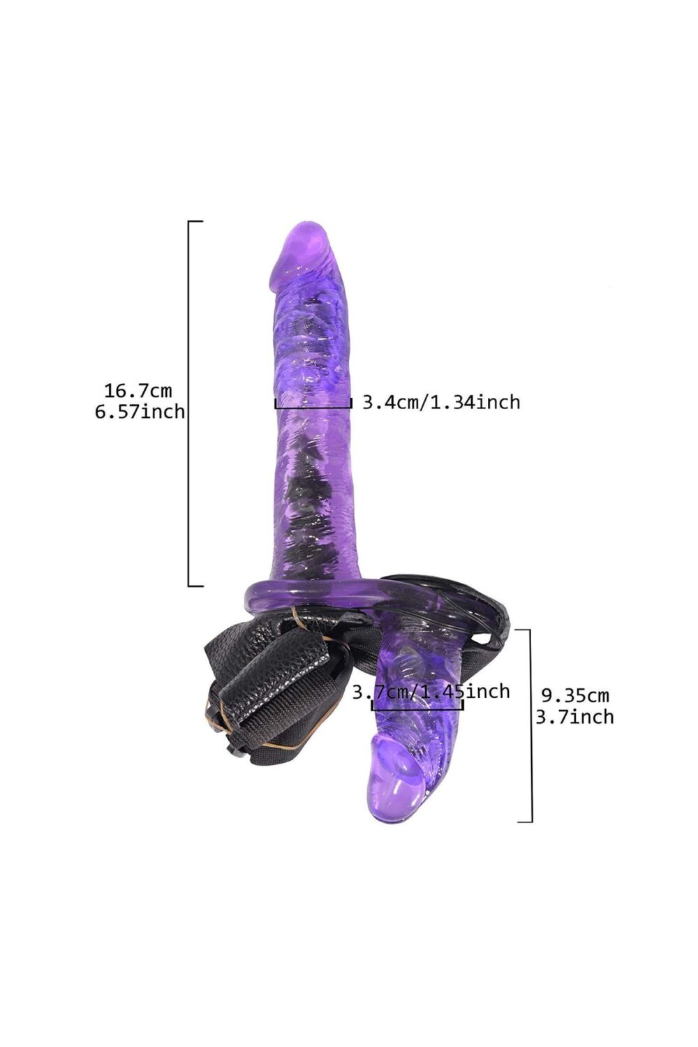Lolita Shop Yumuşak Dokuda Ultra Çift Taraflı Çift Titreşimli Anal Vajinal Belden Bağlamalı Dildo Vibratör - Görsel 3