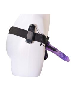 Alternative view of Lolita Shop Yumuşak Dokuda Ultra Çift Taraflı Çift Titreşimli Anal Vajinal Belden Bağlamalı Dildo Vibratör