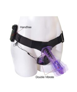 Lolita Shop Yumuşak Dokuda Ultra Çift Taraflı Çift Titreşimli Anal Vajinal Belden Bağlamalı Dildo Vibratör