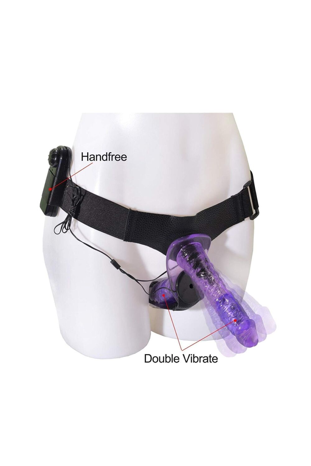 Lolita Shop Yumuşak Dokuda Ultra Çift Taraflı Çift Titreşimli Anal Vajinal Belden Bağlamalı Dildo Vibratör