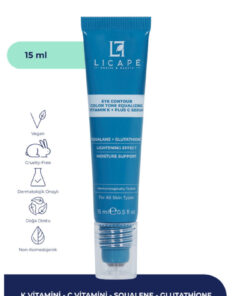 Licape Morluk ve İnce Çizgi Karşıtı, Aydınlatıcı Vitamin K + C Göz Altı Serumu 15 ml