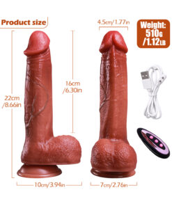 CD MARKETİNG Isıtmalı İleri Geri Hareketli ve Rotasyonlu Gerçekçi Damarlı Yapay Penis Vibrator