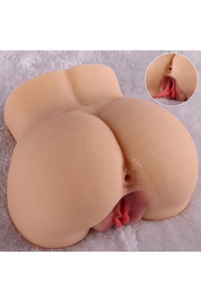 CD MARKETİNG Realistik Çift Girişli Titreşimli Suni Kalça Masturbator
