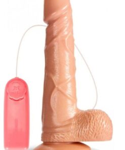 Lolita Shop Gerçekçi Dokuda Yumuşak 17 Cm Ayarlanabilir Güçlü Titreşimli Penis Anal Vajinal Realistik Vibratör
