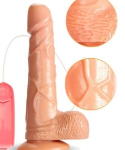 Alternative view of Lolita Shop Gerçekçi Dokuda Yumuşak 17 Cm Ayarlanabilir Güçlü Titreşimli Penis Anal Vajinal Realistik Vibratör
