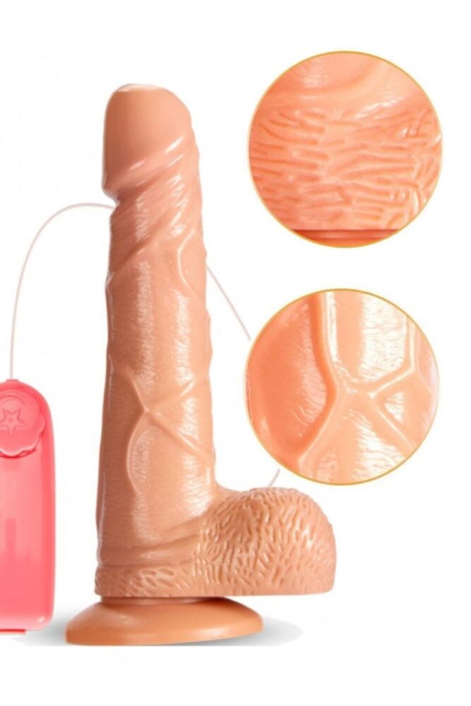 Lolita Shop Gerçekçi Dokuda Yumuşak 17 Cm Ayarlanabilir Güçlü Titreşimli Penis Anal Vajinal Realistik Vibratör - Görsel 2