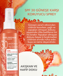 Alternative view of Yves Rocher Yüz &Vücut Güneş Spreyi - SPF 30 / Sun Double Defense - Kırmızı Mikro Alg 150ML
