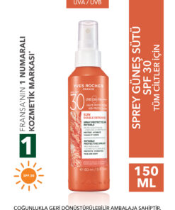 Yves Rocher Yüz &Vücut Güneş Spreyi - SPF 30 / Sun Double Defense - Kırmızı Mikro Alg 150ML