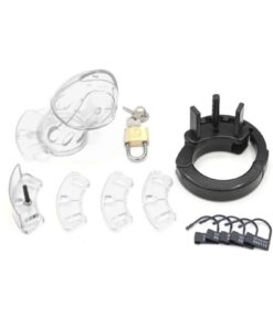 Alternative view of FEMSTAR Şeffaf Ayarlanabilir Halkalı Penis Kilidi Transparan Sissy Chastity Cage Bekaret Kafesi