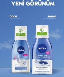 Alternative view of NIVEA Çift Fazlı Göz Makyaj Temizleyici 125 ml,Biotin,Kirpik Bakımı,Suya Dayanıklı Maskara ve Makyaj