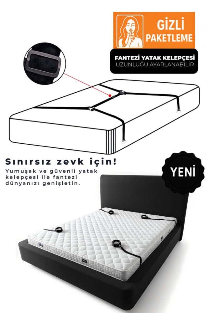 Heleni Yatağa Bağlama Fantazi Tek Ve Çift Kişilik Yataklar Için Uyumlu Yatak Kelepçesi Seti
