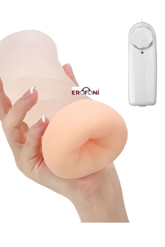 Erofoni Ultra Süper Realistik Erofoni Titreşimli 15 Cm Suni Yapay Kaliteli Anal Anüs Mastürbatör