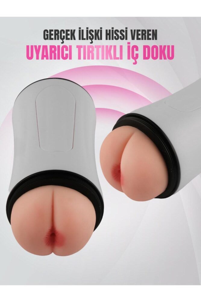 Lolita Shop Realistik Gerçekçi Doku Çift İşlevli Vajina Ve Anal Fener Tipi Cup Yapay Suni Mastürbatör Kupası - Görsel 2