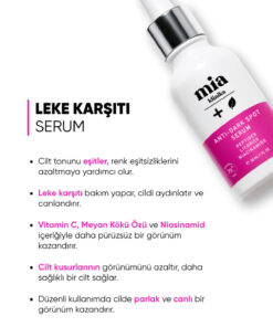 mia klinika Cilt Tonu Eşitlemeye Yardımcı Aydınlatıcı Leke Serumu 30 ml - Görsel 3