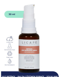 Licape Cilt Yaşlanması Karşıtı Aydınlatıcı %0.3 Retinol Serum 30ml
