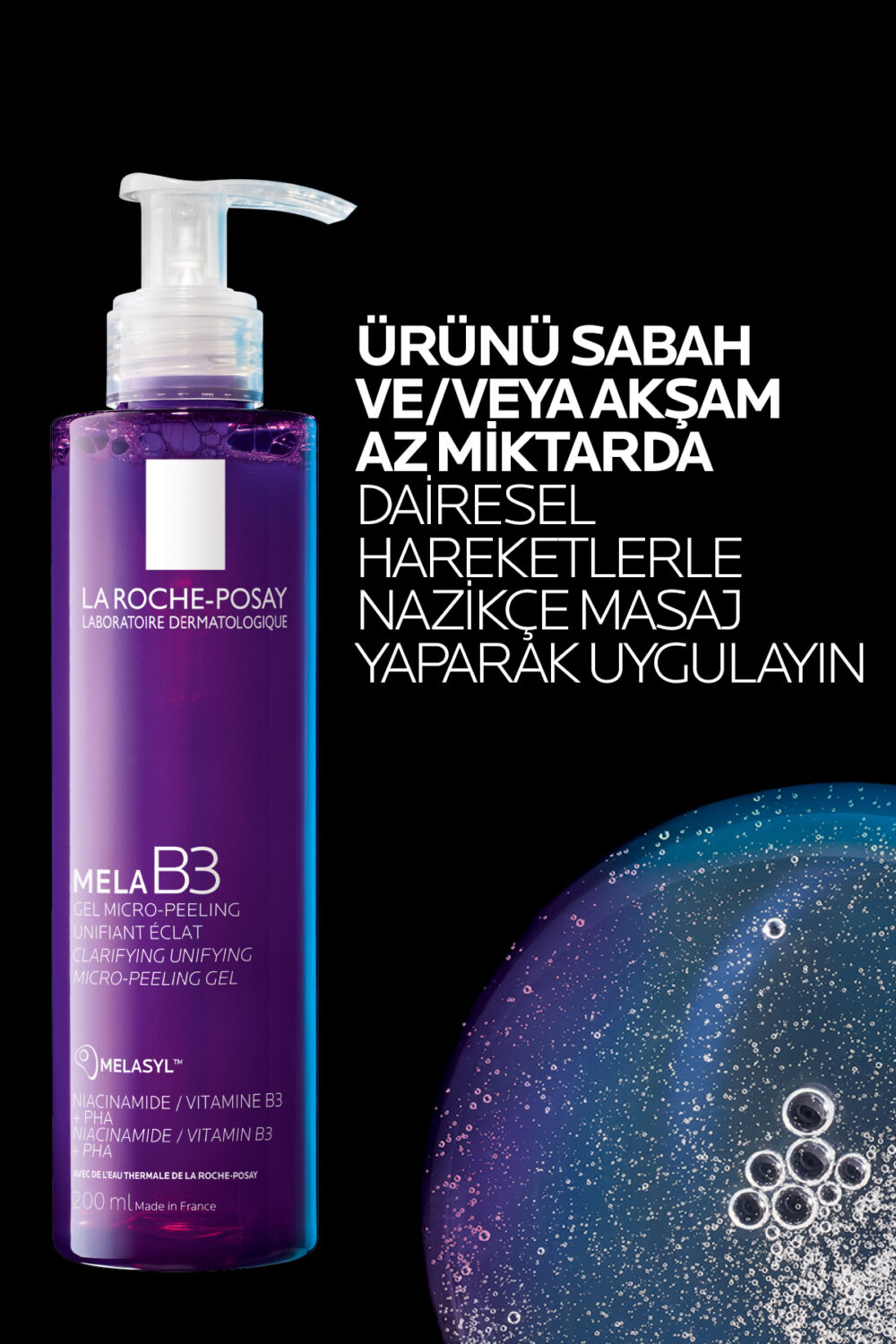 La Roche Posay Mela B3 Koyu Leke Karşıtı Peeling Etkili Yüz Temizleme Jeli, 200 ml - Görsel 2