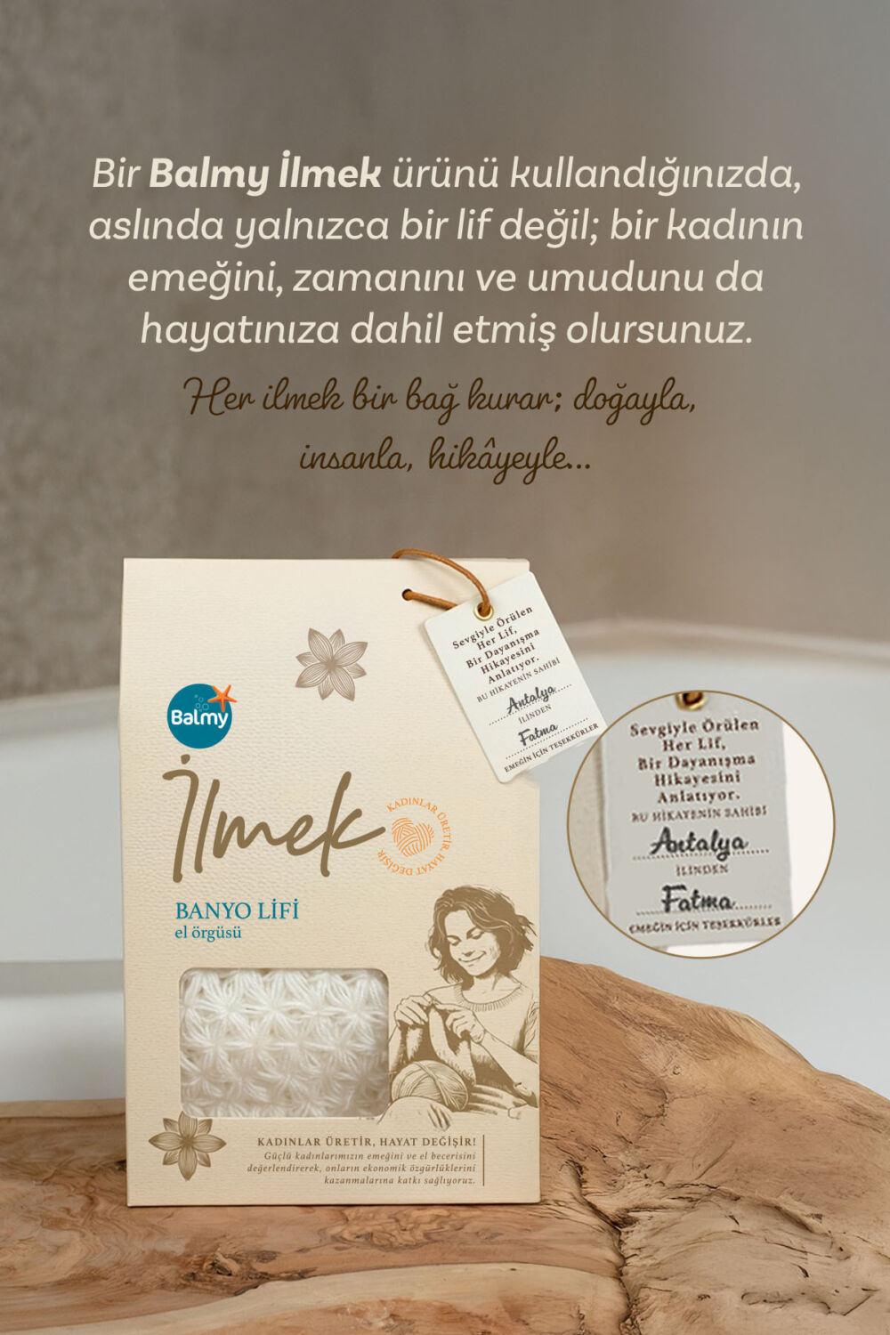 Balmy BALMY İLMEK BANYO LİFİ EL ÖRGÜSÜ - Görsel 2