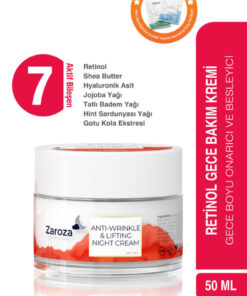 ZAROZA Retinol - Nemlendirici Gece Yüz Kremi - Leke, Kırışıklık Karşıtı Anti Wrinkle & Lifting Night Cream