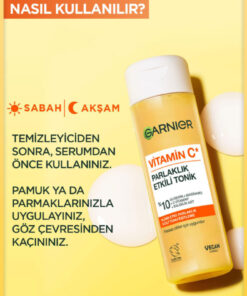 Garnier Vitamin C Parlaklık Etkili Canlandırıcı Tonik Gliserin, Niasinamid, Salisilik Asit 120 ML - Görsel 3