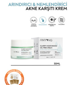 Anyong Sakinleştirici ve Nemlendirici Yağ İçermeyen Krem 50 ml (Centella Özü & Hyalüronik Asit)-Yağlı Cilt