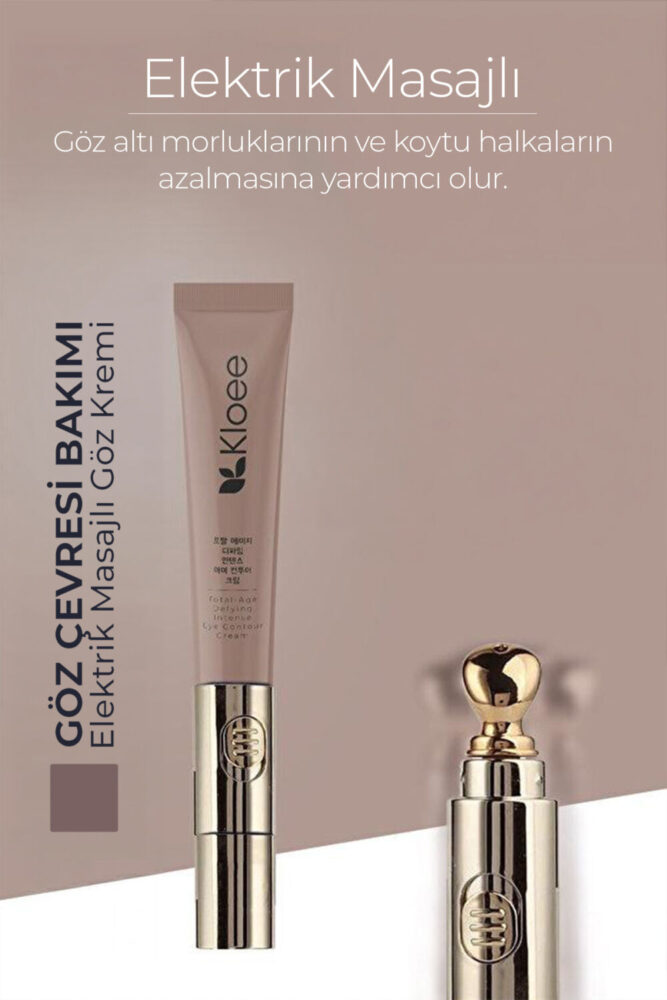Kloee Yaşlanma ve Kırışıklık Karşıtı Titreşimli Elektrik Masajlı Göz Altı Halka ve Morluk Bakım Kremi 20ml