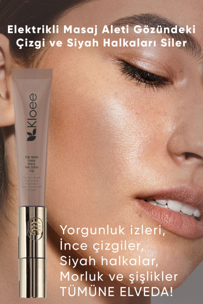 Kloee Yaşlanma ve Kırışıklık Karşıtı Titreşimli Elektrik Masajlı Göz Altı Halka ve Morluk Bakım Kremi 20ml - Görsel 2