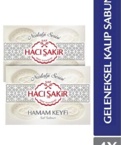 Hacı Şakir Hamam Keyfi Geleneksel Saf Beyaz Sabun 4x200 gr X2 Adet