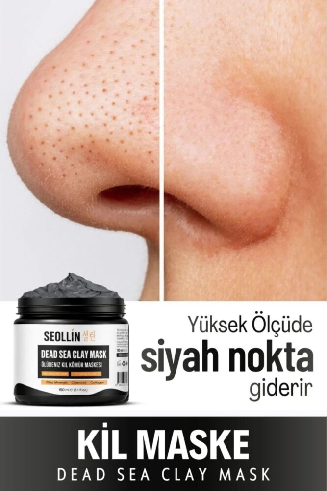SEOLLİN ÖlüDeniz Kil Maskesi Kolajen Siyah Nokta Gözenek Sıkılaştırıcı Ölü Deriden Arındırır Yüze Canlılık Sağlar 150g - Görsel 2