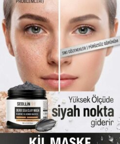SEOLLİN ÖlüDeniz Kil Maskesi Kolajen Siyah Nokta Gözenek Sıkılaştırıcı Ölü Deriden Arındırır Yüze Canlılık Sağlar 150g
