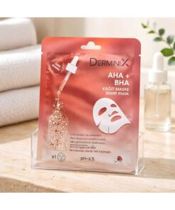 Derminix AHA+BHA 25g Kağıt Maske 1 Adet–Akne&Siyah Nokta Karşıtı,Gözenek Arındırıcı, Cilt Yenileyici - Görsel 3
