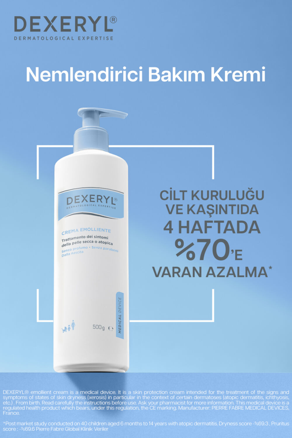 DEXERYL Emollient Cream Çok Kuru ve Atopiye Eğilimli Ciltler İçin Krem 500 ml - Görsel 2