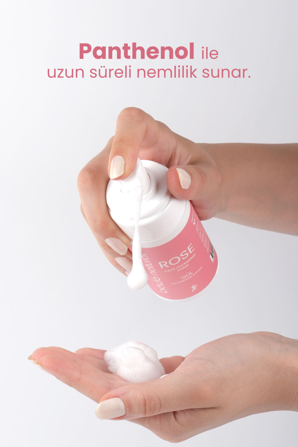 Bade Natural Gül Suyu Yüz Temizleme Köpüğü 0 Doğal ve Vegan 125 ml - Görsel 2