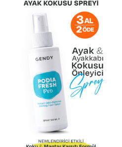 GENDY Podia-Fresh Pro - Ayak ve Ayakkabı Kokusu Önleyici, Bakteri Karşıtı ve Anında Ferahlatıcı Ayak Bakım Spreyi 100 ML
