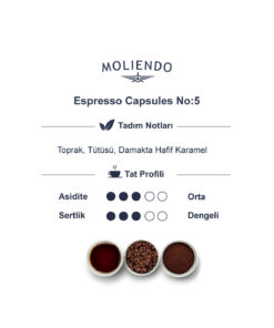 Moliendo Alüminyum Kapsül Kahve No:5 (10 Adet Nespresso Uyumlu Alüminyum Kapsül Kahve) - Görsel 2