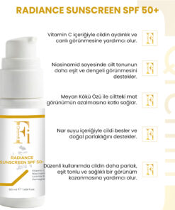 Alternative view of Qremfi Radiance Sunscreen Leke Karşıtı, Aydınlatıcı,Ton Eşitleyici Güneş Kremi SPF 50+ 50ml