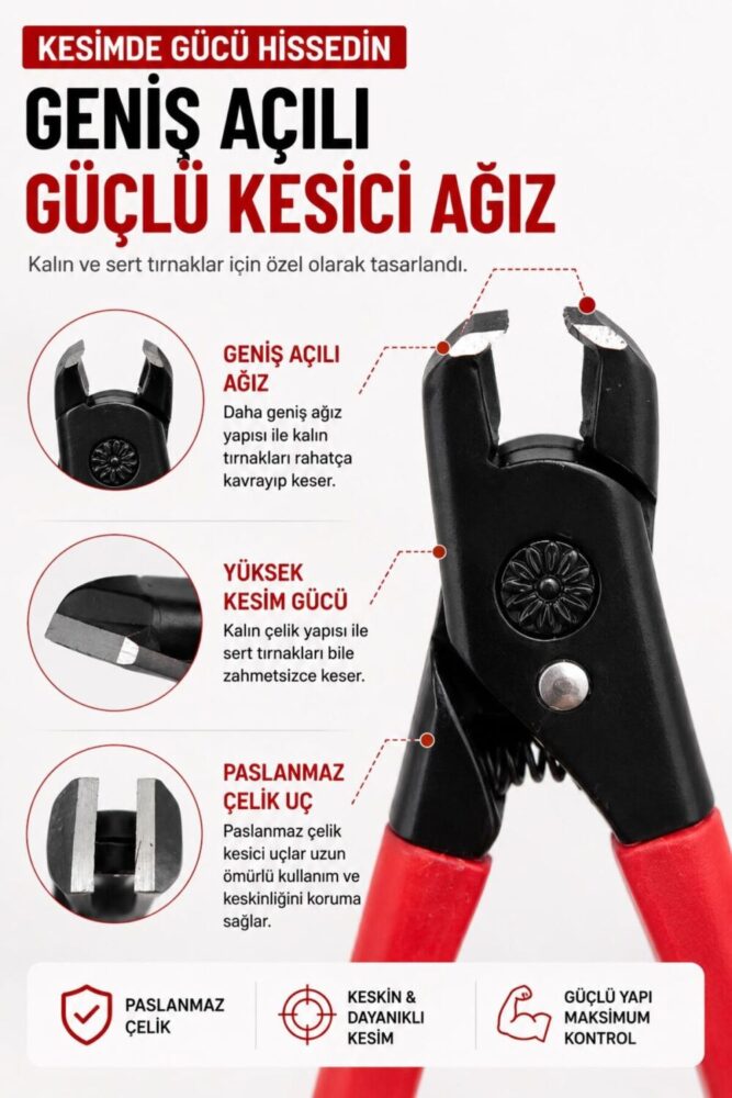 Gold Beauty Profesyonel Tırnak Makası – Paslanmaz Çelik Cuticle Scissor Manikür Pedikür Aleti - Görsel 2