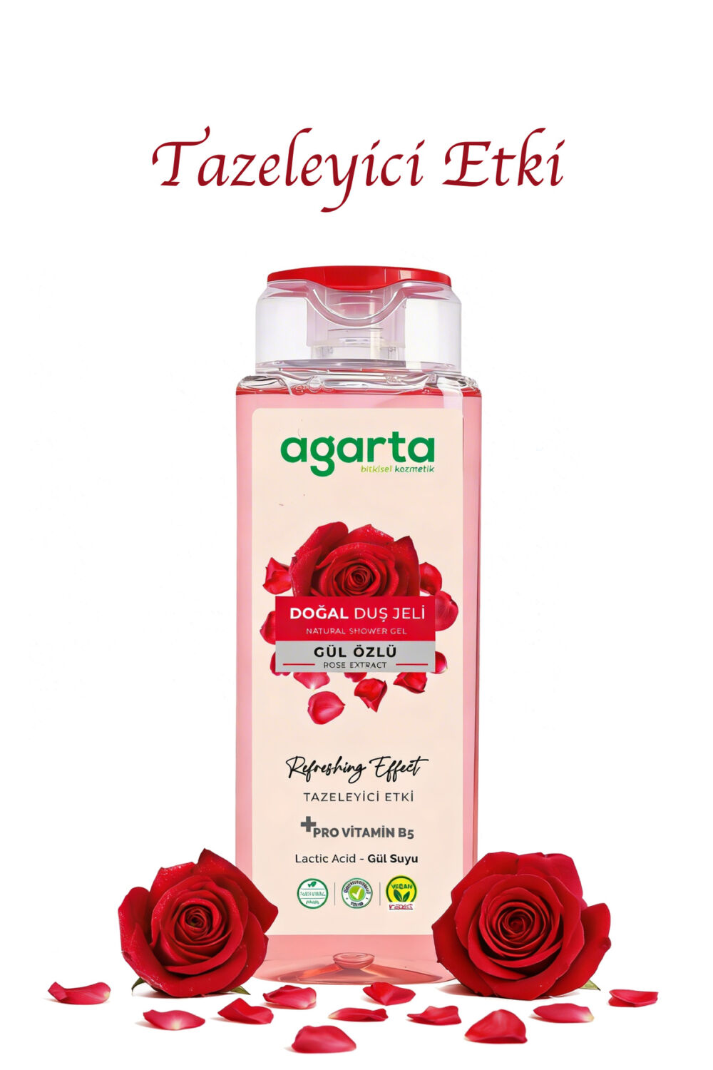 Agarta Doğal Aha Gül Duş Jeli 400 ml - Görsel 3