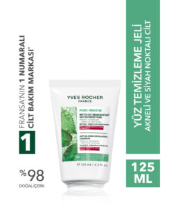 Yves Rocher Siyah Nokta Karşıtı Peeling Etki Yüz Yıkama Jeli-Sivilce Eğilimli-Pure Menthe Botanik Kompleks 125ml