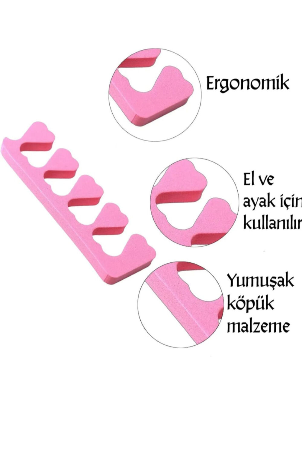 zeixpow Parmak Ayırıcı Aparat El Ve Ayak Parmak Ayırma Süngeri Manikür Pedikür Aksesuarı Kozmetik 1 Adet - Görsel 2