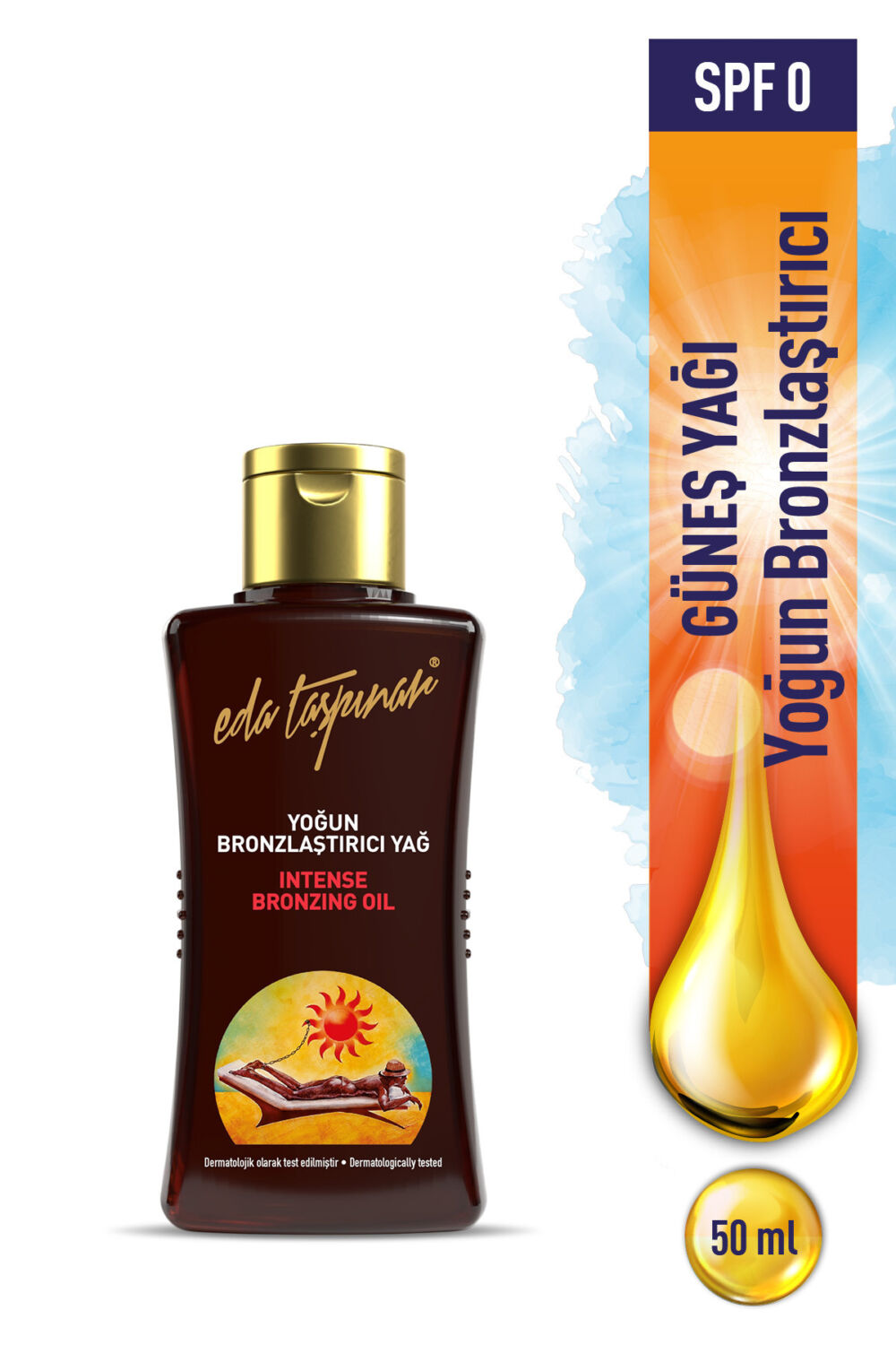 Eda Taşpınar Mini Boy Yoğun Bronzlaştırıcı Yağ SPF 0 – Yoğun Bronz Görünüm 50 ml x 2 ADET - Görsel 2