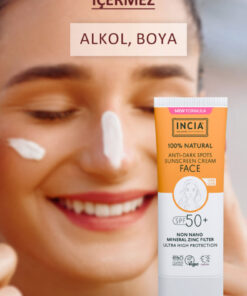 INCIA 0 Doğal Yüz Güneş Kremi Leke Karşıtı Aydınlatıcı Mineral Filtre SPF 50+ UVA1 UVA2 UVB 30 ml - Görsel 3