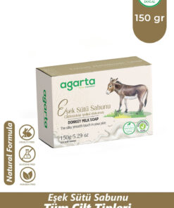 Agarta Parlak Ve Pürüzsüz Ciltler Için Doğal El Yapımı Eşek Sütü Sabunu 150 gr