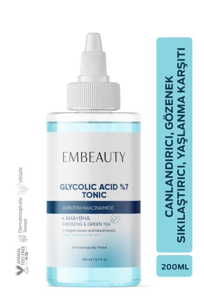 Embeauty Leke Karşıtı Canlandırıcı Ve Gözenek Sıkılaştırıcı Glikolik Asit Tonik 200 ml